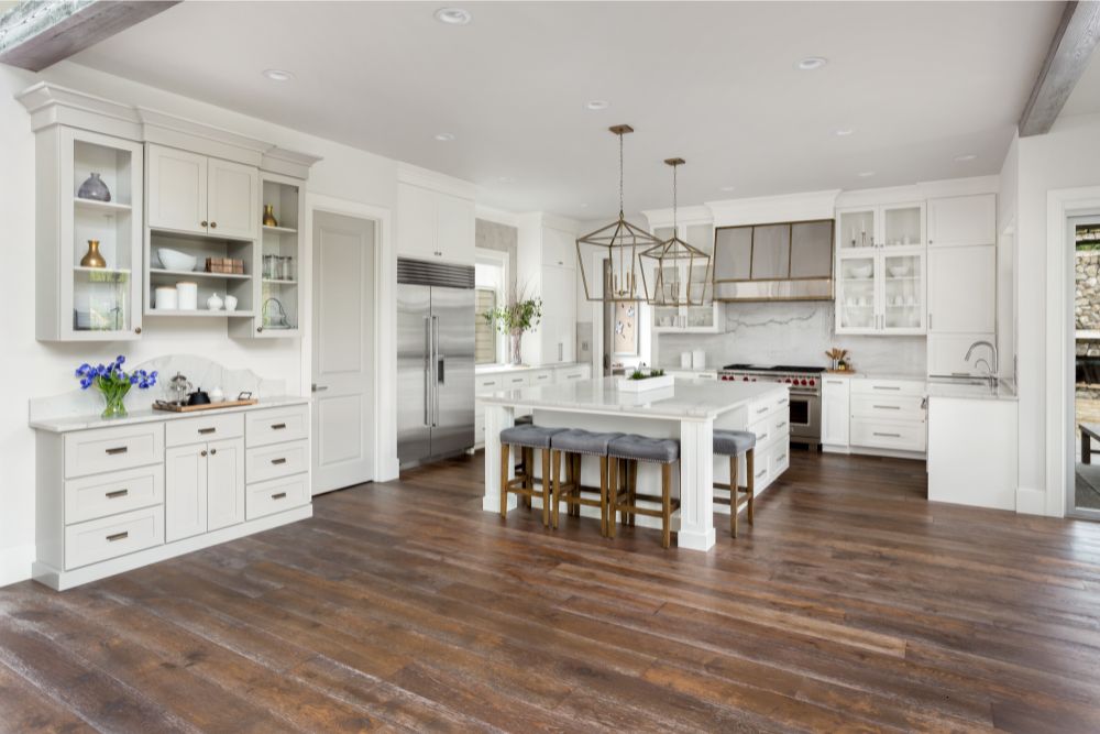 Kitchen hardwood flooring | Broadway Carpets, Inc