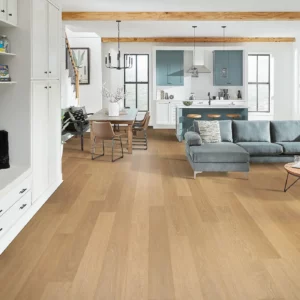 Mohawk Laminate in a light blonde wood color | Broadway Carpet & Flooring