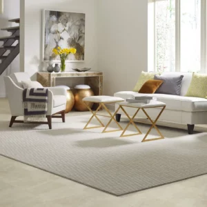 A beige Shaw Floors area rug | Broadway Carpet & Flooring